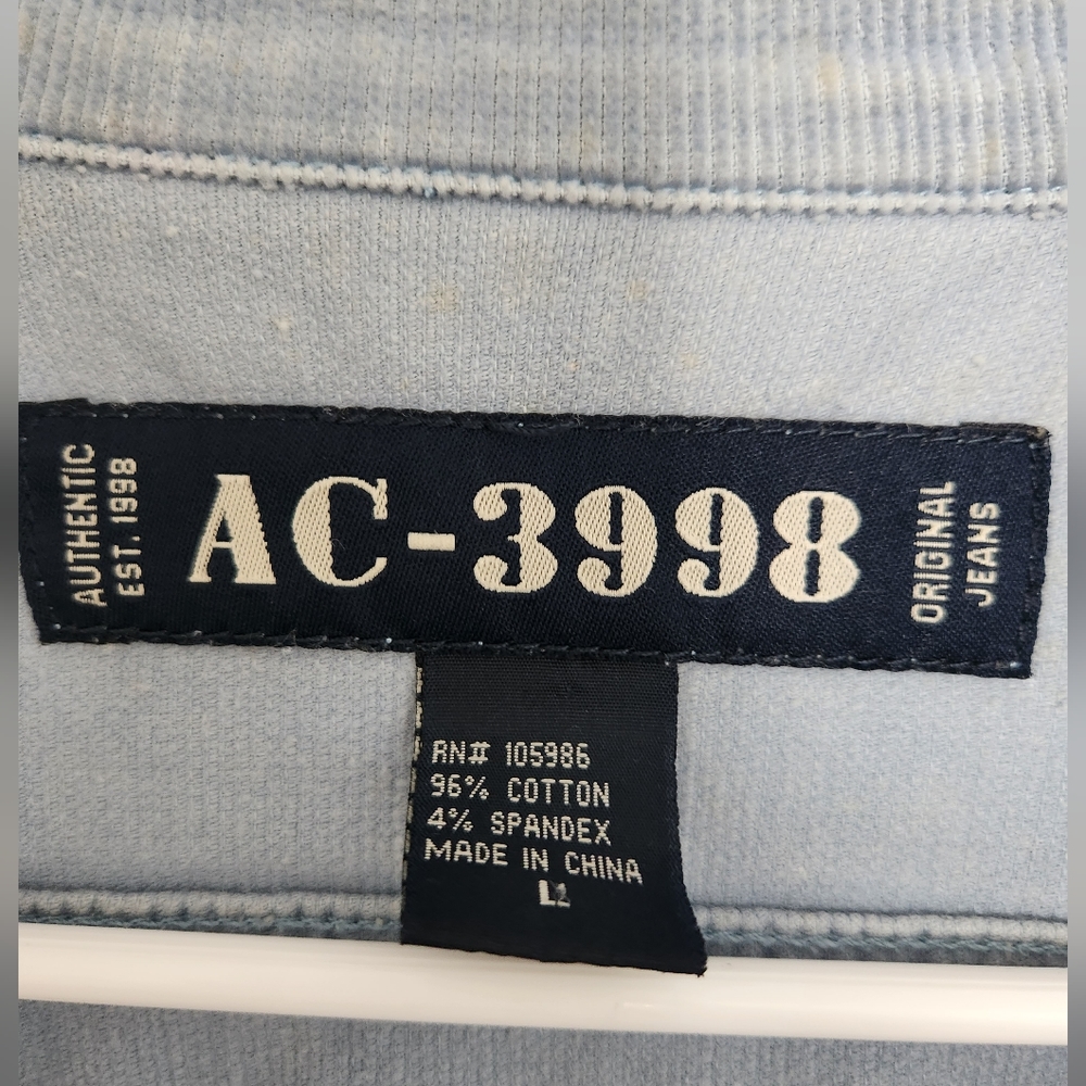 Women's Corduroy Jacket Light Blue Large - Picture 4 of 4